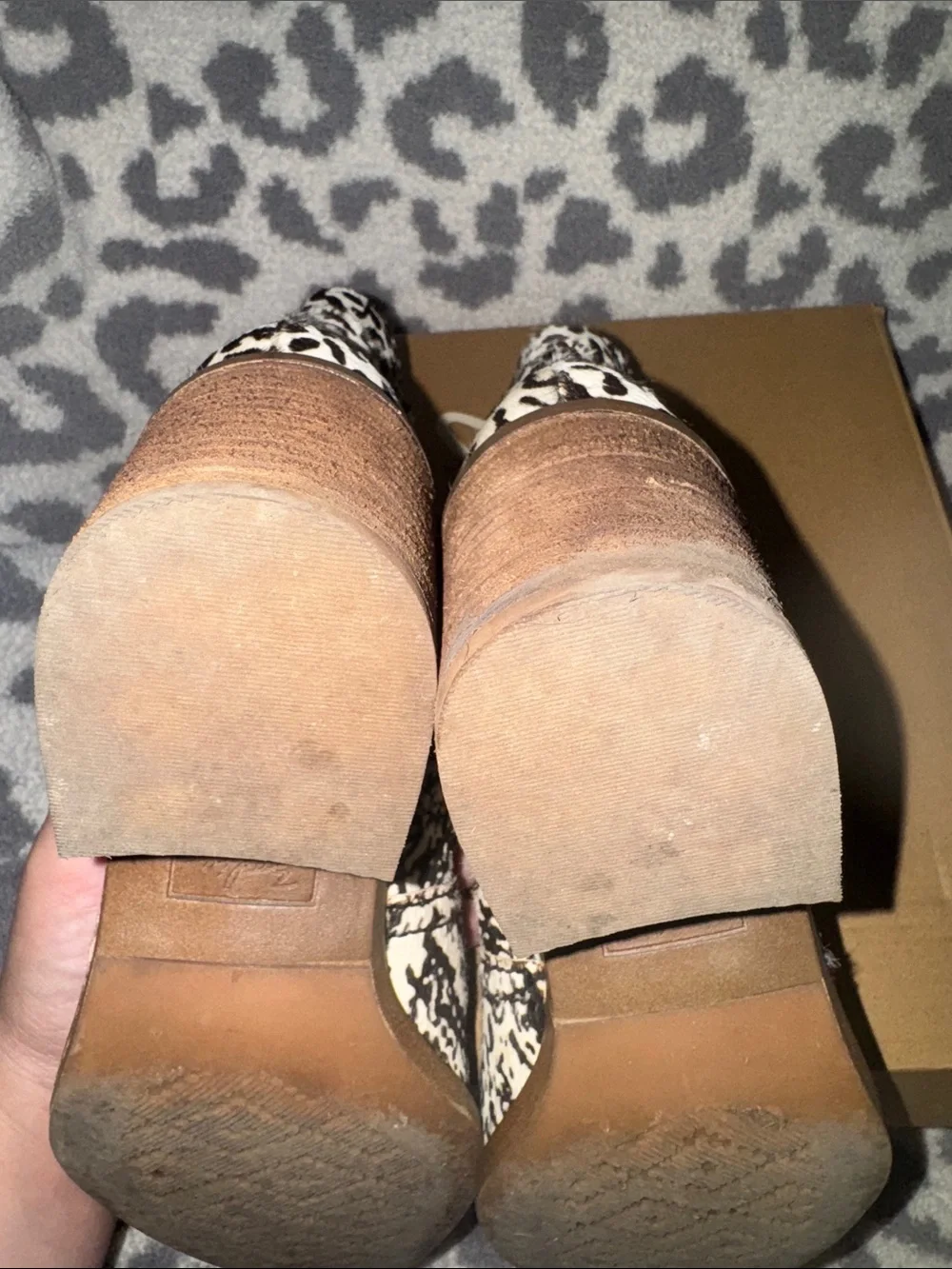Zodiac Leopard Print Hair On Hide Ankle Boots- Women’s 8.5